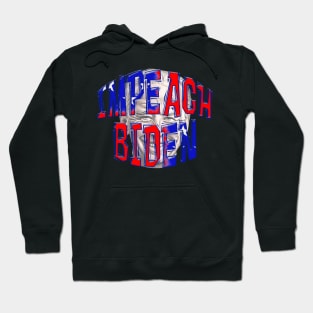 PATRIOTIC IMPEACH BIDEN OVER Caricature / Cartoon Hoodie